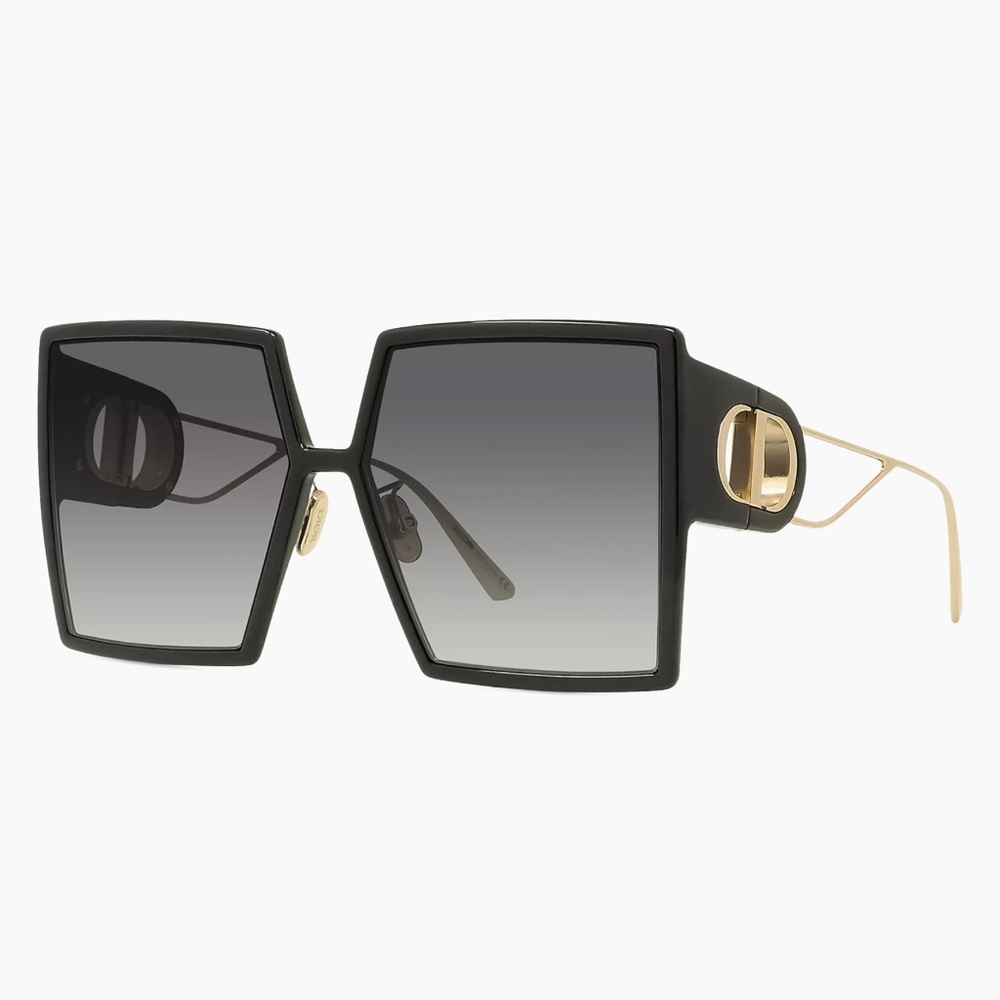 DIOR SUNGLASSES Black Oversized Square Sunglasses